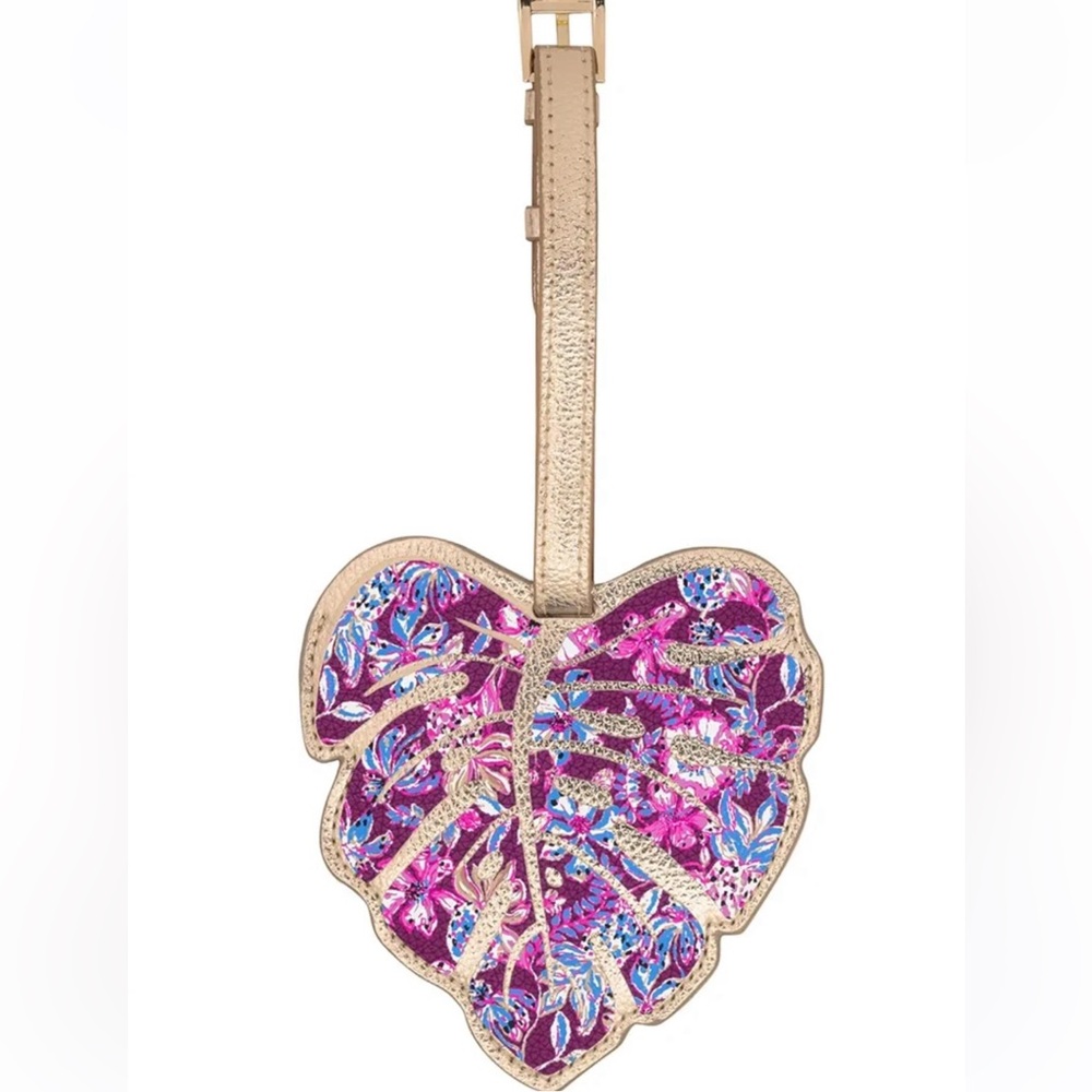 Lilly Pulitzer Palm Leaf Bag Charm/ Luggage Tag!